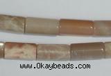 CMS516 15.5 inches 8*16mm tube moonstone beads wholesale