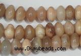 CMS519 15.5 inches 6*10mm rondelle moonstone beads wholesale