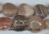 CMS528 15.5 inches 20*20mm heart moonstone beads wholesale