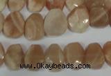 CMS561 15.5 inches 8*12mm faceted freefrom moonstone beads wholesale