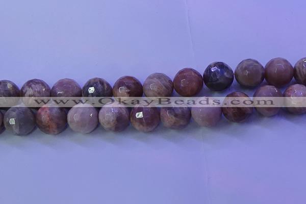 CMS576 15.5 inches 18mm faceted round moonstone gemstone beads