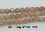 CMS58 15.5 inches 6mm faceted round moonstone gemstone beads