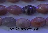 CMS582 15.5 inches 8*11mm faceted rice moonstone gemstone beads