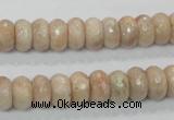 CMS67 15.5 inches 5*10mm faceted rondelle moonstone gemstone beads