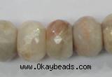 CMS69 15.5 inches 13*20mm faceted rondelle moonstone gemstone beads