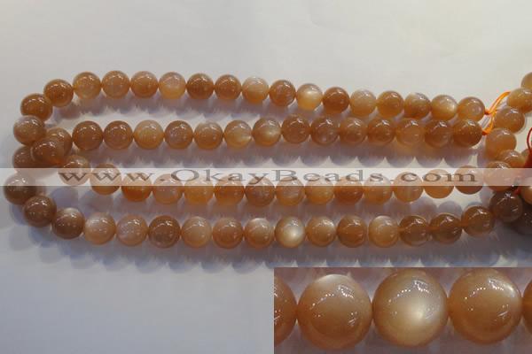 CMS734 15.5 inches 12mm round A grade natural peach moonstone beads