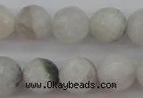 CMS802 15.5 inches 8mm faceted round white moonstone beads