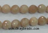 CMS84 15.5 inches 10mm faceted round moonstone gemstone beads