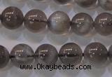 CMS852 15.5 inches 8mm round natural black moonstone beads