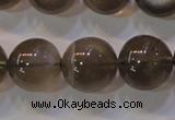 CMS854 15.5 inches 12mm round natural black moonstone beads