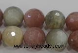 CMS874 15.5 inches 14mm faceted round moonstone gemstone beads