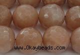 CMS945 15.5 inches 14mm faceted round A grade moonstone gemstone beads