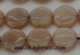 CMS957 15.5 inches 10mm flat round A grade moonstone beads