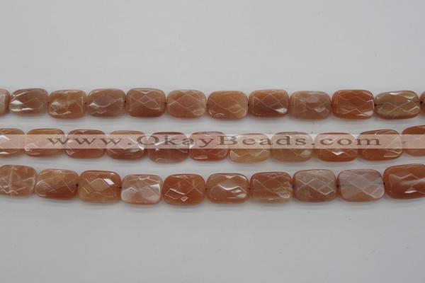 CMS972 15.5 inches 12*16mm faceted rectangle A grade moonstone beads