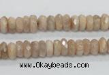 CMS98 15.5 inches 4*8mm faceted rondelle moonstone gemstone beads