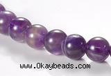 CNA02 8mm round AB grade natural amethyst quartz beads Wholesale