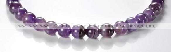 CNA04 AB grade 12mm round natural amethyst quartz bead Wholesale