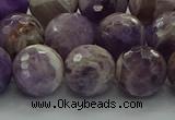 CNA1014 15.5 inches 12mm faceted round dogtooth amethyst beads