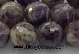 CNA1015 15.5 inches 14mm faceted round dogtooth amethyst beads