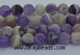 CNA1050 15.5 inches 4mm round matte dogtooth amethyst beads