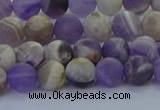 CNA1051 15.5 inches 6mm round matte dogtooth amethyst beads