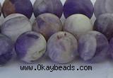 CNA1054 15.5 inches 12mm round matte dogtooth amethyst beads