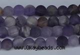 CNA1060 15.5 inches 4mm round matte dogtooth amethyst beads