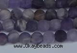 CNA1061 15.5 inches 6mm round matte dogtooth amethyst beads