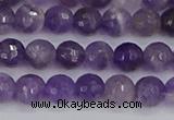 CNA1071 15.5 inches 6mm faceted round dogtooth amethyst beads