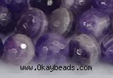 CNA1074 15.5 inches 12mm faceted round dogtooth amethyst beads