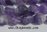 CNA1078 15.5 inches 10mm faceted nuggets matte dogtooth amethyst beads