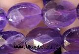 CNA1106 15.5 inches 10*12mm faceted oval amethyst gemstone beads