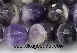 CNA1163 15.5 inches 10mm faceted round natural dogtooth amethyst beads