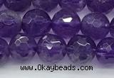 CNA1171 15.5 inches 6mm faceted round natural amethyst beads