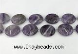 CNA1193 15.5 inches 25*30mm oval amethyst beads wholesale