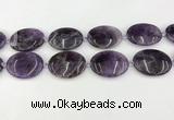 CNA1195 15.5 inches 30*40mm oval amethyst beads wholesale