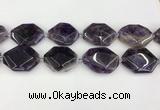 CNA1198 15.5 inches 30*40mm freeform amethyst beads wholesale