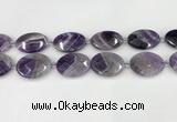 CNA1207 15.5 inches 20*30mm - 22*30mm faceted oval amethyst beads