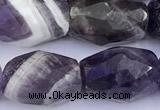 CNA1240 15 inches 10*14mm faceted nuggets dogtooth amethyst beads