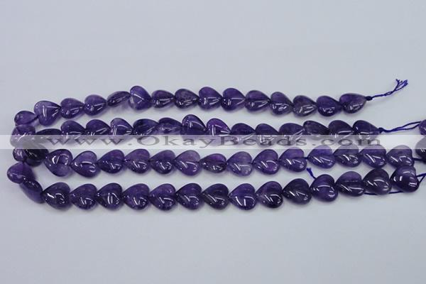 CNA283 15.5 inches 14*14mm heart natural amethyst beads wholesale