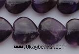 CNA298 15.5 inches 16*16mm heart natural amethyst gemstone beads