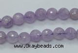 CNA310 15.5 inches 8mm faceted round natural lavender amethyst beads