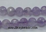 CNA311 15.5 inches 10mm faceted round natural lavender amethyst beads