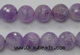 CNA312 15.5 inches 12mm faceted round natural lavender amethyst beads