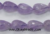 CNA318 15.5 inches 12*16mm faceted teardrop natural lavender amethyst beads