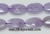 CNA330 15.5 inches 13*18mm faceted oval natural lavender amethyst beads