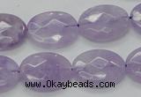 CNA331 15.5 inches 15*20mm faceted oval natural lavender amethyst beads