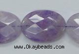 CNA333 15.5 inches 22*30mm faceted oval natural lavender amethyst beads