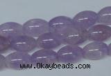 CNA411 15.5 inches 8*12mm rice natural lavender amethyst beads