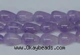 CNA416 15.5 inches 8*12mm teardrop natural lavender amethyst beads